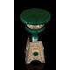 Beautiful Antique Solid Silver and Malachite Pedestal. Europe, Circa 1950