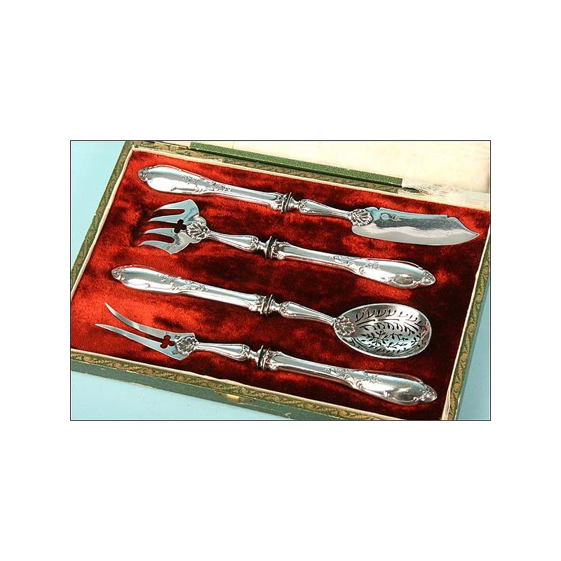 Set service in silver Louis XV, S.XIX.