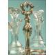 French Vinaigrettes, Solid Silver, XIX Century. Large size. Original glassware