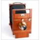 Antique Bellows Camera with Wooden Tripod and Case. Circa 1890