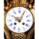 Precioso Reloj de Pared de Bronce. Sonería de horas y medias. Japy Freres. Francia, Siglo XIX
