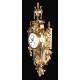 Precioso Reloj de Pared de Bronce. Sonería de horas y medias. Japy Freres. Francia, Siglo XIX