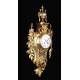 Bronze Wall Clock, 19th Century.
