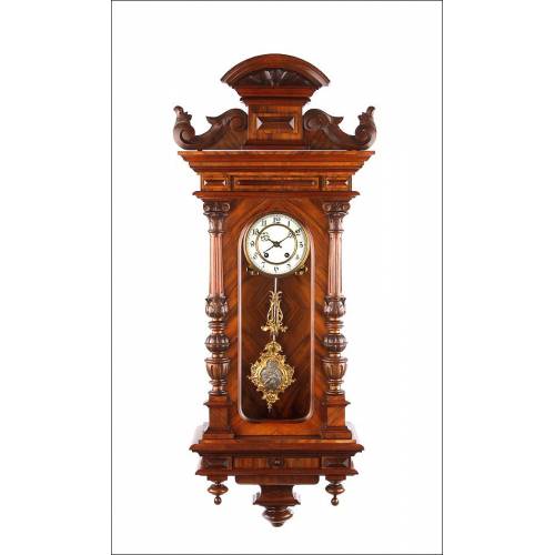 Maravilloso Reloj de Pared Lenzkirch Totalmente Restaurado. Alemania, 1873