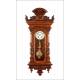 Wonderful Lenzkirch Wall Clock, Fully Restored. Germany, 1873