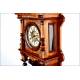 Beautiful Antique Kienzle Wall Clock with Carved Wood Case. Germany, Circa 1900