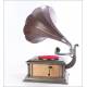 Antique Wooden Horn Gramophone. Germany, 1915