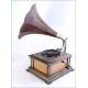 Antique Wooden Horn Gramophone. Germany, 1915