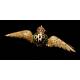 Soberbia Insignia Antigua del Royal Flying Corps en Oro Macizo de 18K. Inglaterra, 1914-18