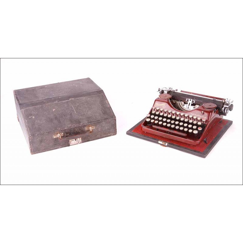 Antique Rheinmetall Portable Typewriter, 1930's.