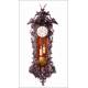 Antique Pendulum Wall Clock. Black Forest. Vienna, S. XIX