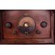 Antigua Radio de Válvulas Marca Lamplugh en Funcionamiento. Inglaterra, Años 20