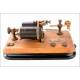 Relé Telegráfico Antiguo Fabricado por J.H. Bunnell & Co. Nueva York, Circa 1890