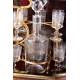 Antique Root Wood Liquor Cabinet with Original Glassware. France, 1900