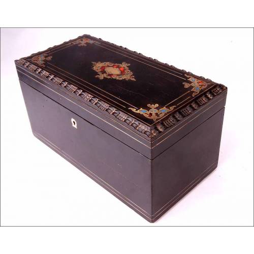 Antique tea box with Boulle marquetry. France, S. XIX