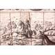 Bello Tríptico Antiguo con Escenas de Caza Grabadas y Entintadas en Placas Hueso. Siglo XIX