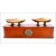 Antique French Mahogany Wooden Balance, France, Early 20th Century. S. XX