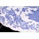 Antique blue and white porcelain serving tray. China, Early 20th Century