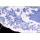 Antique blue and white porcelain serving tray. China, Early 20th Century