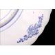 Antique blue and white porcelain serving tray. China, Early 20th Century