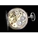 Antique Silver Niello Pocket Watch, Circa 1890s