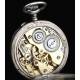 Antique Silver Niello Pocket Watch, Circa 1890s