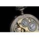 Antique Silver Niello Pocket Watch, Circa 1890s