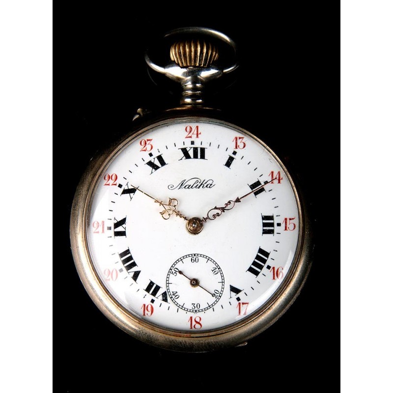 Hermoso Reloj de Bolsillo Antiguo Natika Funcionando Perfectamente. Circa 1900