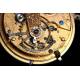 Antiguo Reloj de Bolsillo de Plata E. S. Yates & Co. En Funcionamiento. Inglaterra, 1874