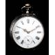 Antique German Silver Pocket Clock, Circa 1890s