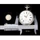 Antique German Silver Pocket Clock, Circa 1890s