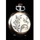 Antique Silver Gilt Silver Pocket Watch, 1895