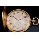 Reloj de Bolsillo Longines Ultrafino. Oro de 18 K. Suiza, 1915