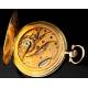 Reloj de Bolsillo Longines Ultrafino. Oro de 18 K. Suiza, 1915