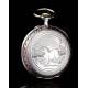 Antique Solid Silver Antique Pocket Watch, Circa 1900