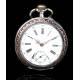 Antique Solid Silver Antique Pocket Watch, Circa 1900