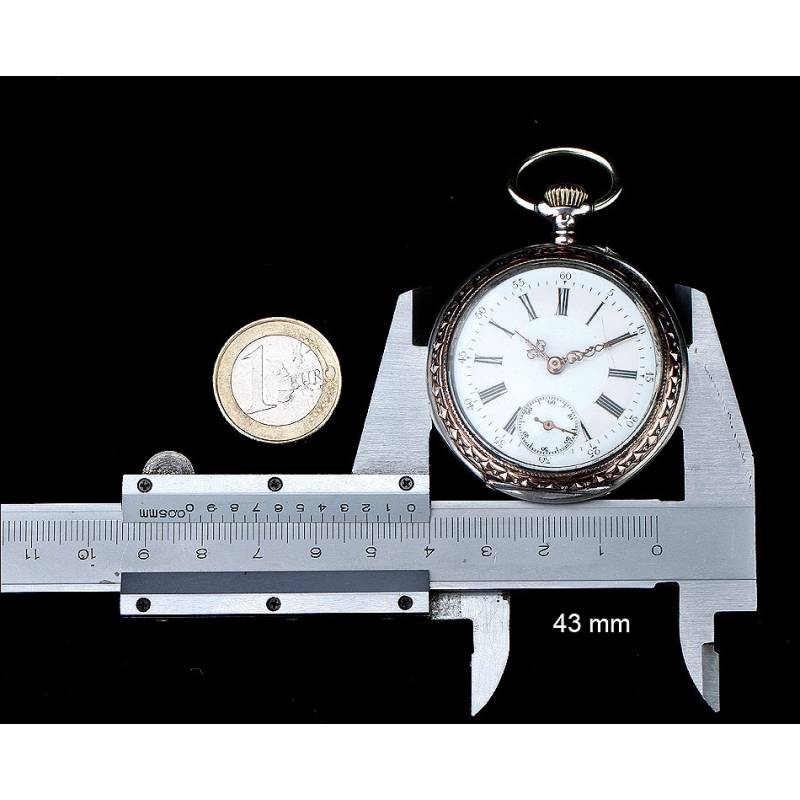 Solid silver sales pocket watch