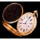 Rare Antique 18K Gold Pocket Watch, Charles Grosclaude, Switzerland 1860s