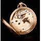 Raro Reloj de Bolsillo Antiguo en Oro Macizo de 18 Quilates. Charles Grosclaude. Suiza, Circa 1860