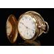 Antique 18K Gold Pocket Watch with Quarter Repeater. 1910