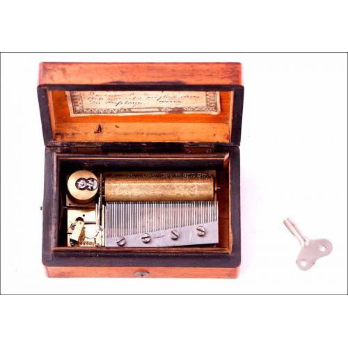Small Antique Music Box, ca. 1880.