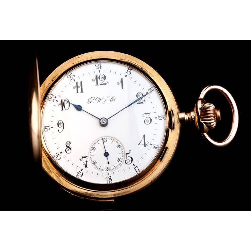 Antiguo Reloj de Bolsillo de Oro de 18K y Sonería a Minutos. Suiza, 1900