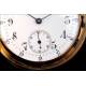 Antiguo Reloj de Bolsillo de Oro de 18K y Sonería a Minutos. Suiza, 1900