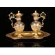 Antique Brass Eucharistic Vases, XIX Century