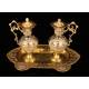 Antique Brass Eucharistic Vases, XIX Century