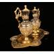 Antique Brass Eucharistic Vases, XIX Century