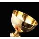 Antique Chalice and Paten of Solid Silver, XIX Century.