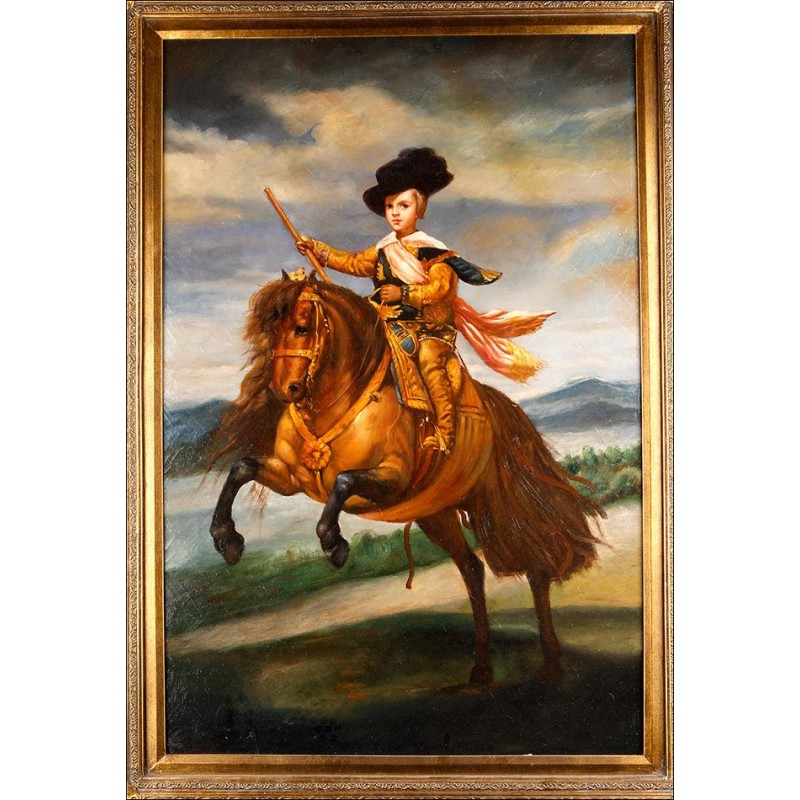 Quadre Prince Balthasar Charles on Horseback, by Diego Velazquez.