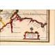Precioso Mapa Antiguo de la Guayana Brasileña Coloreado a Mano. Janssonius-Hondius. Holanda, 1638