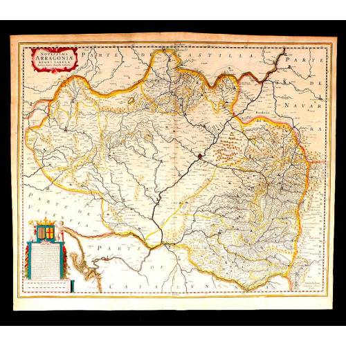 Antique Map of Aragon, 1638